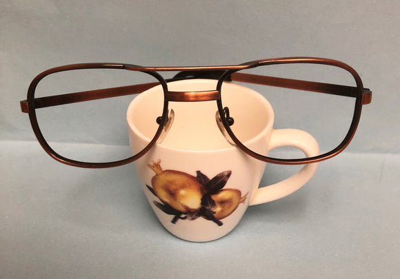 New Vintage Small Blk Copper Color PRINCE Aviator Eyeglasses Prescription Frame