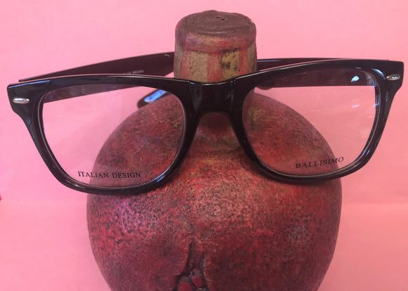 New Dark Brown BALLISIMO Glasses Semi C-Thru Prescription RX eyeglasses w/ Case