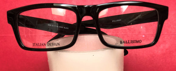 New Shiny Black Ballisimo Eyeglasses 6006 Designer Frame RX Glasses
