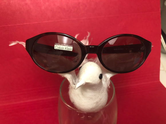 New Ladies CALVIN KLEIN Sunglasses 734S Clear Transparent Leopard New Low Price!