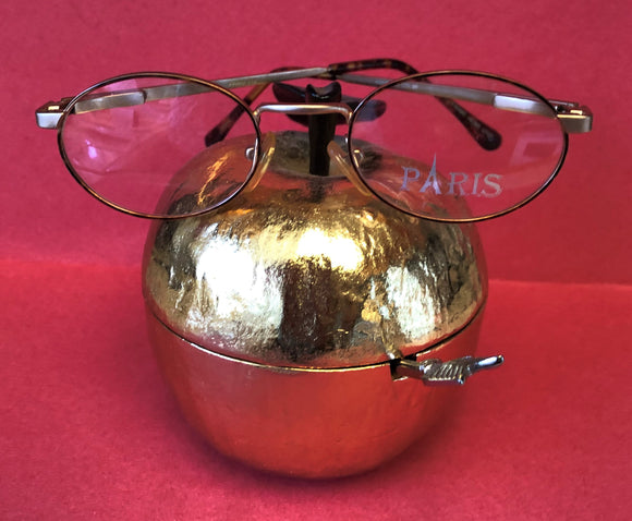 New Vintage Women's Paris Oval Eyeglasses Gold Frame/Brown Temple ~ Sale! Discounted Closeout Price!