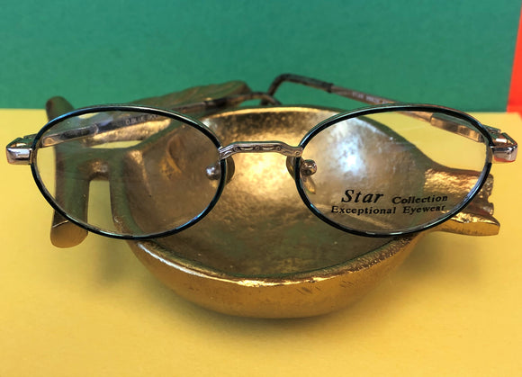 New Small Kids STAR Gold Eyeglasses Blueish Turquoise Rim Tortoise Temple Tips