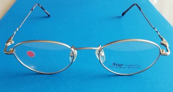 New Swirly Matte Gold STAR Eyeglasses S045 Vintage RX-Glasses ~ New Low Price!