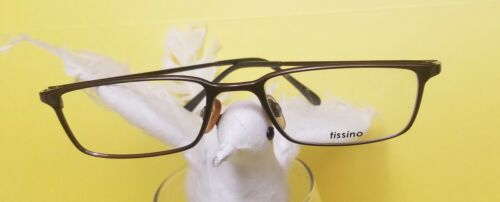 New w/ Slight Defect Olive TISSINO Eyeglasses Titanium RX Frame Brown Temples ~ SALE! Discounted Closeout Price!